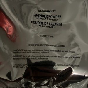 Starbucks lavender powder limited edition